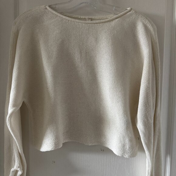 The Group by Babaton white cotton cropped sweater - Picture 3 of 6